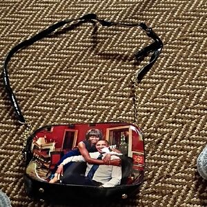 The Obamas Custom Photo Print Crossbody Bag
